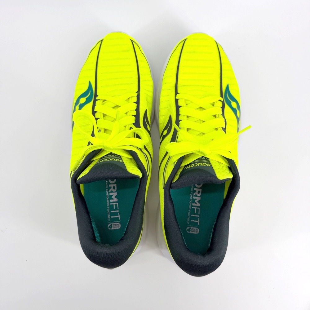 Saucony Kinvara 10 Shoes Mens Size 9  Yellow Low Top Running EVERUN Neon Sneaker - Picture 6 of 15